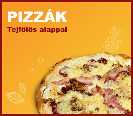 Tejfölös alapú pizzák